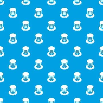 American conic hat pattern seamless blue Stock Illustration