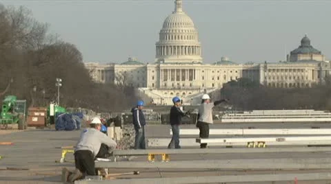 American construction workers Stock Footage