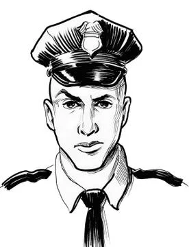 American cop Stock Illustration