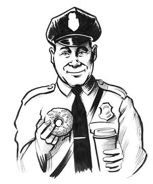 American cop Illustrazione stock