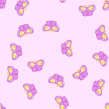 American copper insect vector seamless pattern 스톡 일러스트
