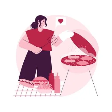 American cuisine abstract concept vector illustration. Stock Illustration