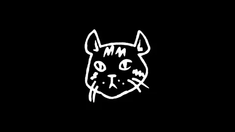 American Curl Cat Head Icon Stock Footage 345592184