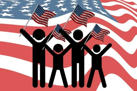 American day Stock Illustration