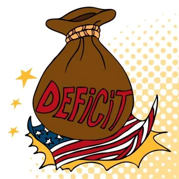 American deficit Stock Illustration