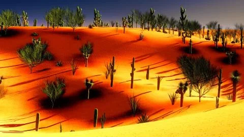 American desert 库存插图