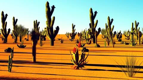 American desert 库存插图
