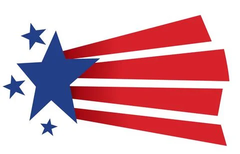 American design element  isolated on white background ,Symbols of USA , templ Stock Illustration