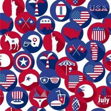 American design elements.Set of various icon USA graphics design Stock Illustration