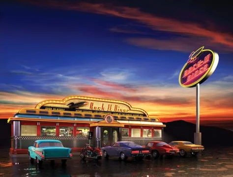 American diner Foto stock