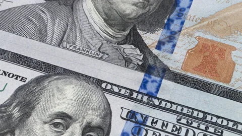 American dollar banknote rotating animation Stock Footage 232570848