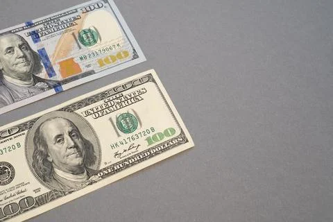 American dollar banknotes stack, old banknotes vs new, pack of money, rich Stock Photos