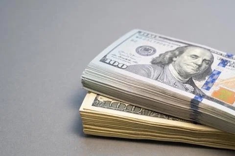 American dollar banknotes stack, old banknotes vs new, pack of money, rich Stock Photos