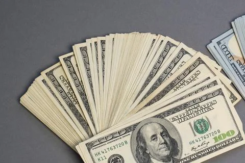 American dollar banknotes stack, old banknotes vs new, pack of money, rich Stock Photos