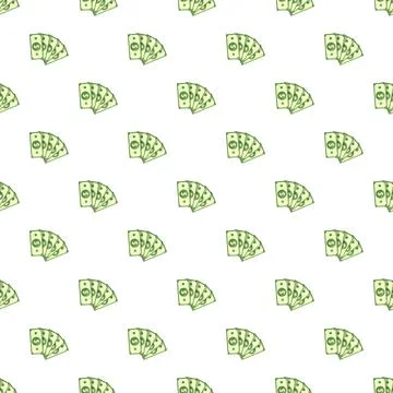 American dollar bills seamless pattern showing finance Stock Illustration