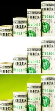 American dollar growing steps Foto stock