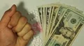 American Dollar USD, Counting Drugs and Money, Health Care, Colorful Pills HD Footage