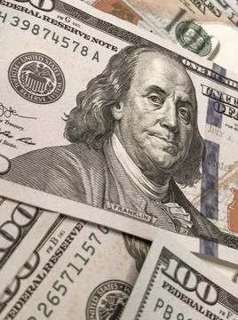 American dollars are on the table. Stock Photos