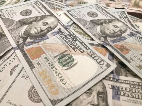 American dollars are on the table. Stock Photos