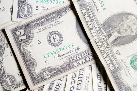 American dollars banknotes of fine dignity from the purse Stock Photos