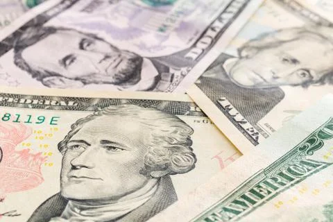 American dollars banknotes. Foto stock
