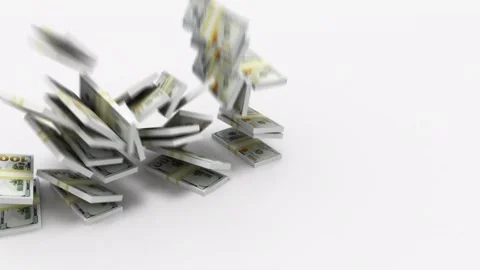 American dollars Clone in a 3D animation on white background Stock Footage 252018451
