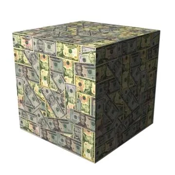 American dollars cube Illustrazione stock