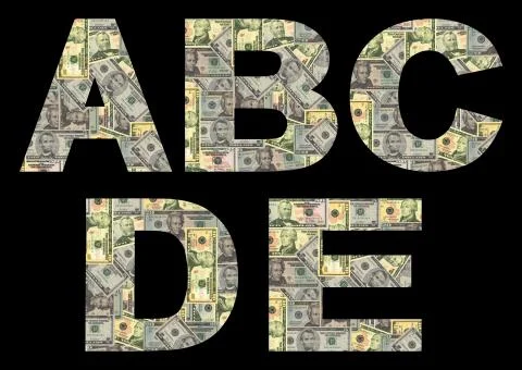 American dollars font 1 Illustrazione stock