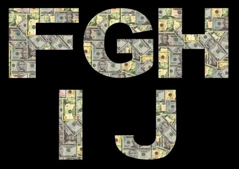 American dollars font 2 Illustrazione stock