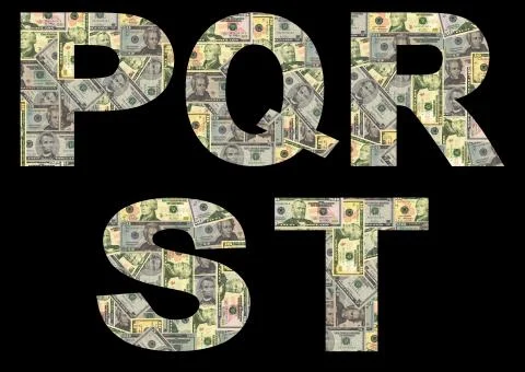 American dollars font Illustrazione stock