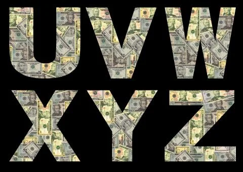 American dollars font Illustrazione stock