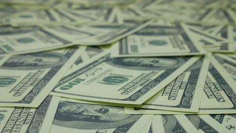 American Dollars on the table Stock Footage 88290541