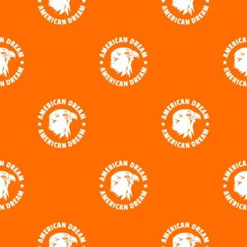 American dream eagle pattern vector orange 스톡 일러스트