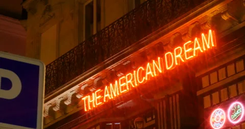 American dream neon Stock Footage 62230002