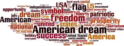 American dream word cloud Stock Illustration