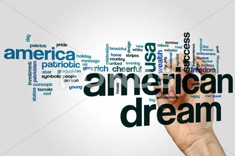 American dream word cloud Stock Photos