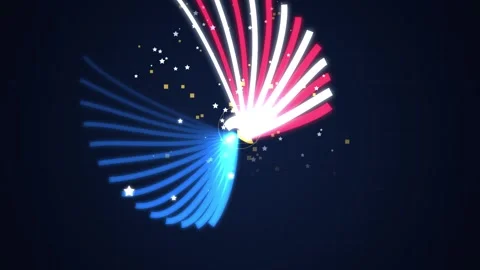 American eagle head with flag motion graphics animation. Stock Footage 345502258