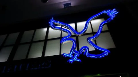 AMERICAN EAGLE Logo On Store Front Sign  Stock Photos