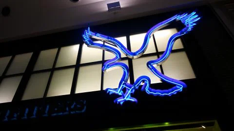 AMERICAN EAGLE Logo On Store Front Sign  Stock Photos
