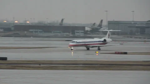 American Eagle regional jet Stock Footage 22756026