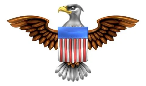 American Eagle Shield Stock Illustration