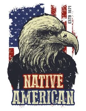 American eagle. Vector illustration. Illustrazione stock