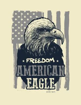American eagle. Vector illustration. Stock Illustration