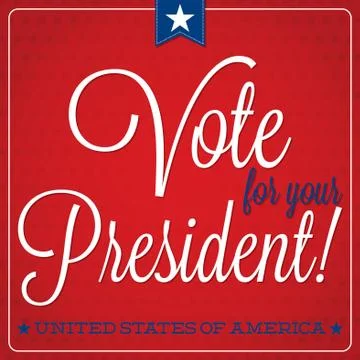 American election typographic card in vector format. Stock Illustration