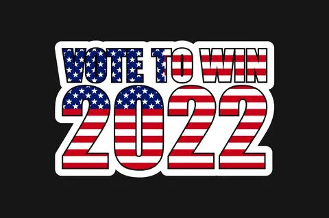 American elections 2022 vote vector illustration. collection of badge patch s Stock Illustration
