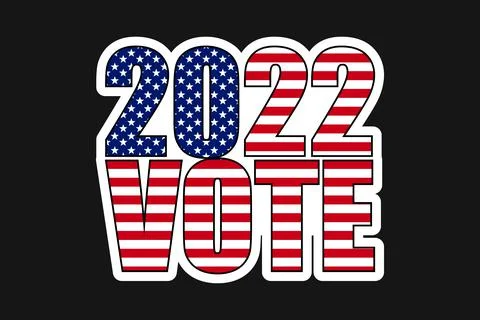 American elections 2022 vote vector illustration. collection of badge patch s Stock Illustration