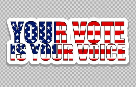 American elections vote vector illustration set. collection of badge patch st Stock Illustration