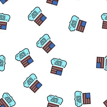 American english vector seamless pattern Stock Illustration