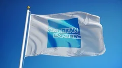 American Express company flag in slow mo... | Stock Video | Pond5