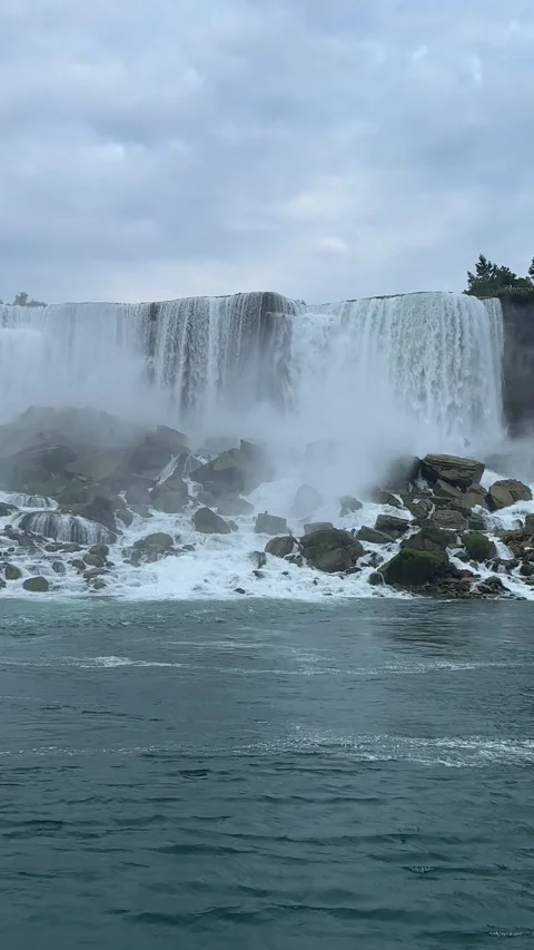 American Falls from the River Stock Footage 309890901
